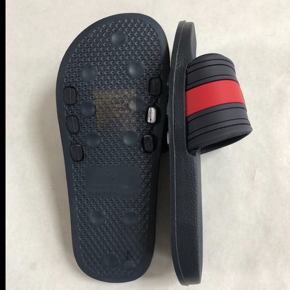 Tommy Hilfiger TH Navy Blue Slides Flag Logo Kids - Picture 2 of 3